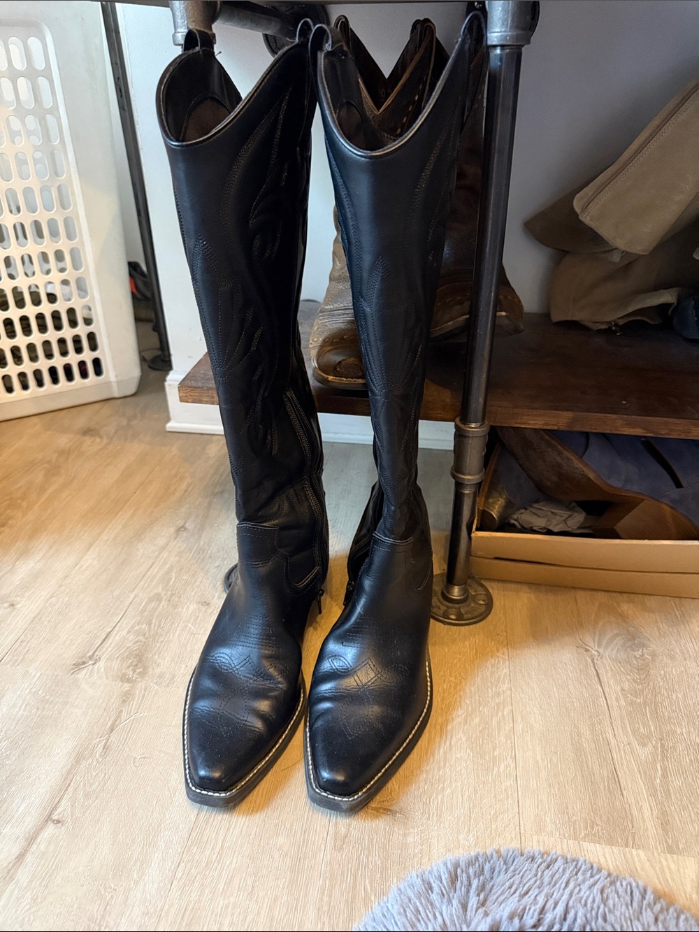 wild fable Black Tall Heeled Cowboy Boots